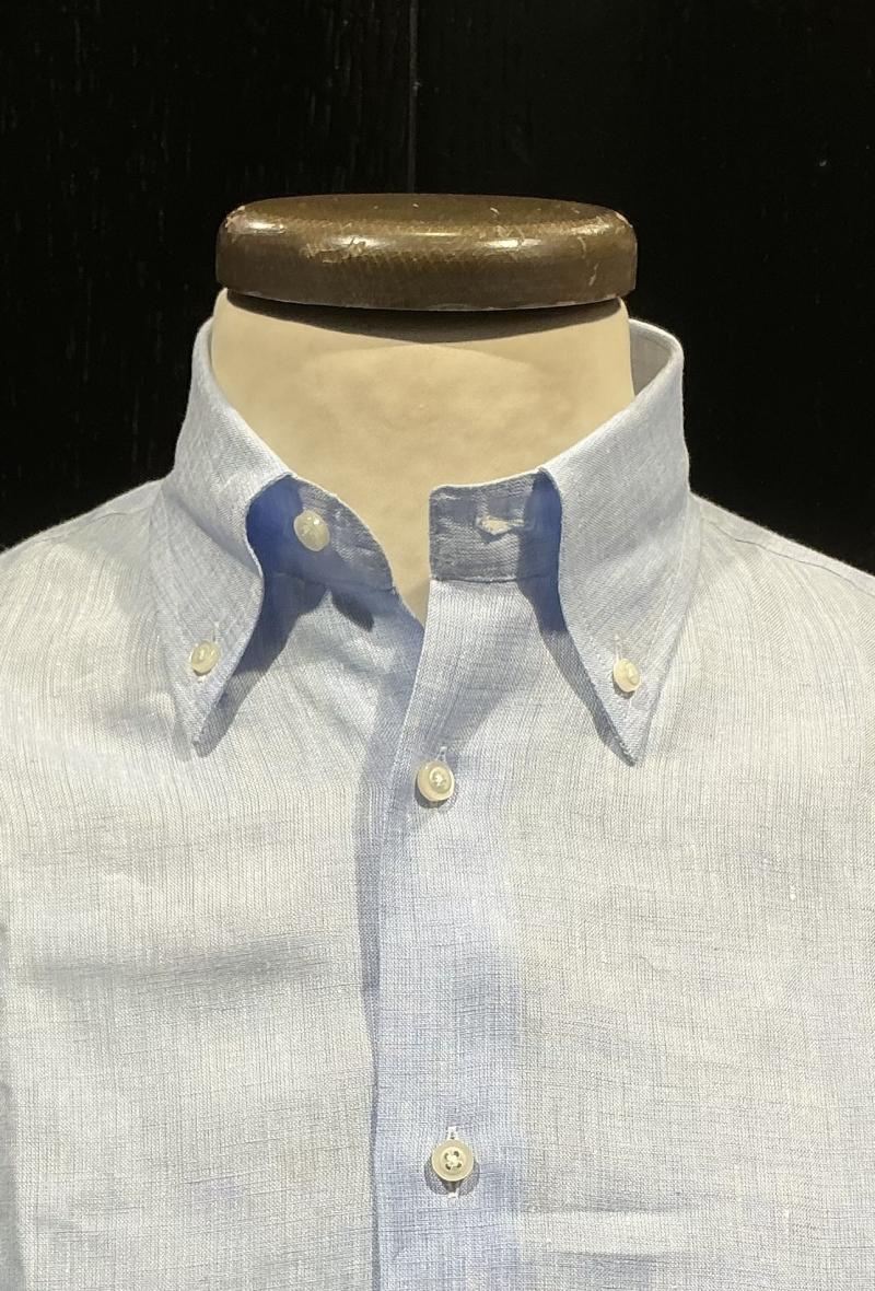 Camicia puro lino 1 Cielo